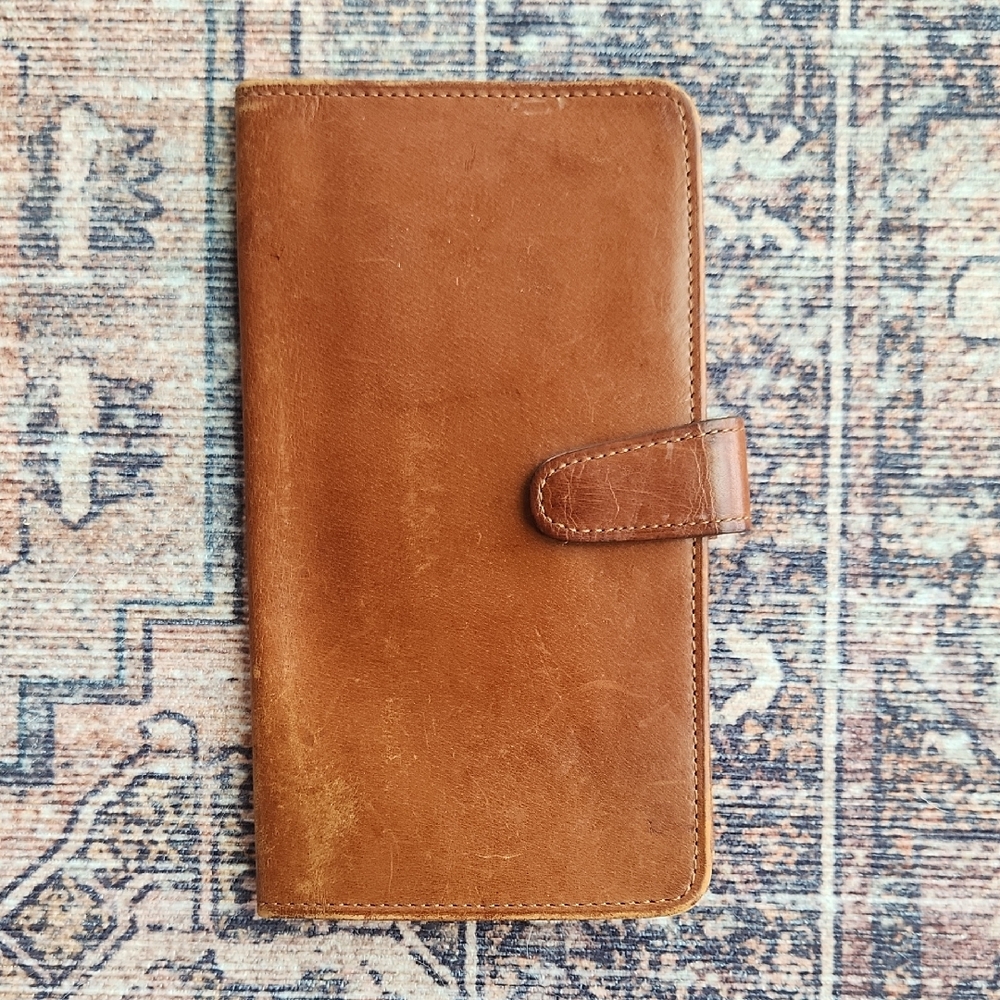 Vintage Coach Tan Slim Wallet